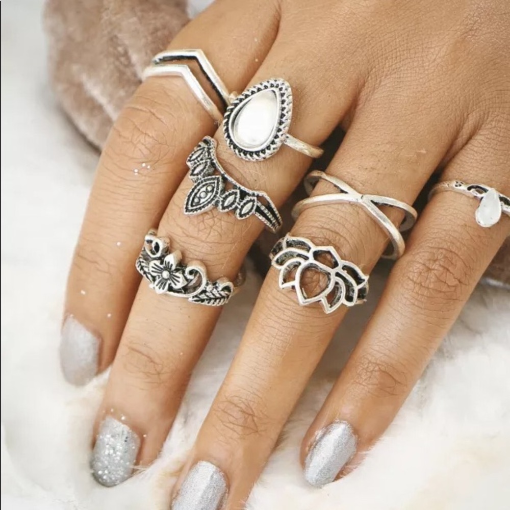❤️❤️❤️❤️❤️BOHO VINTAGE RING SET